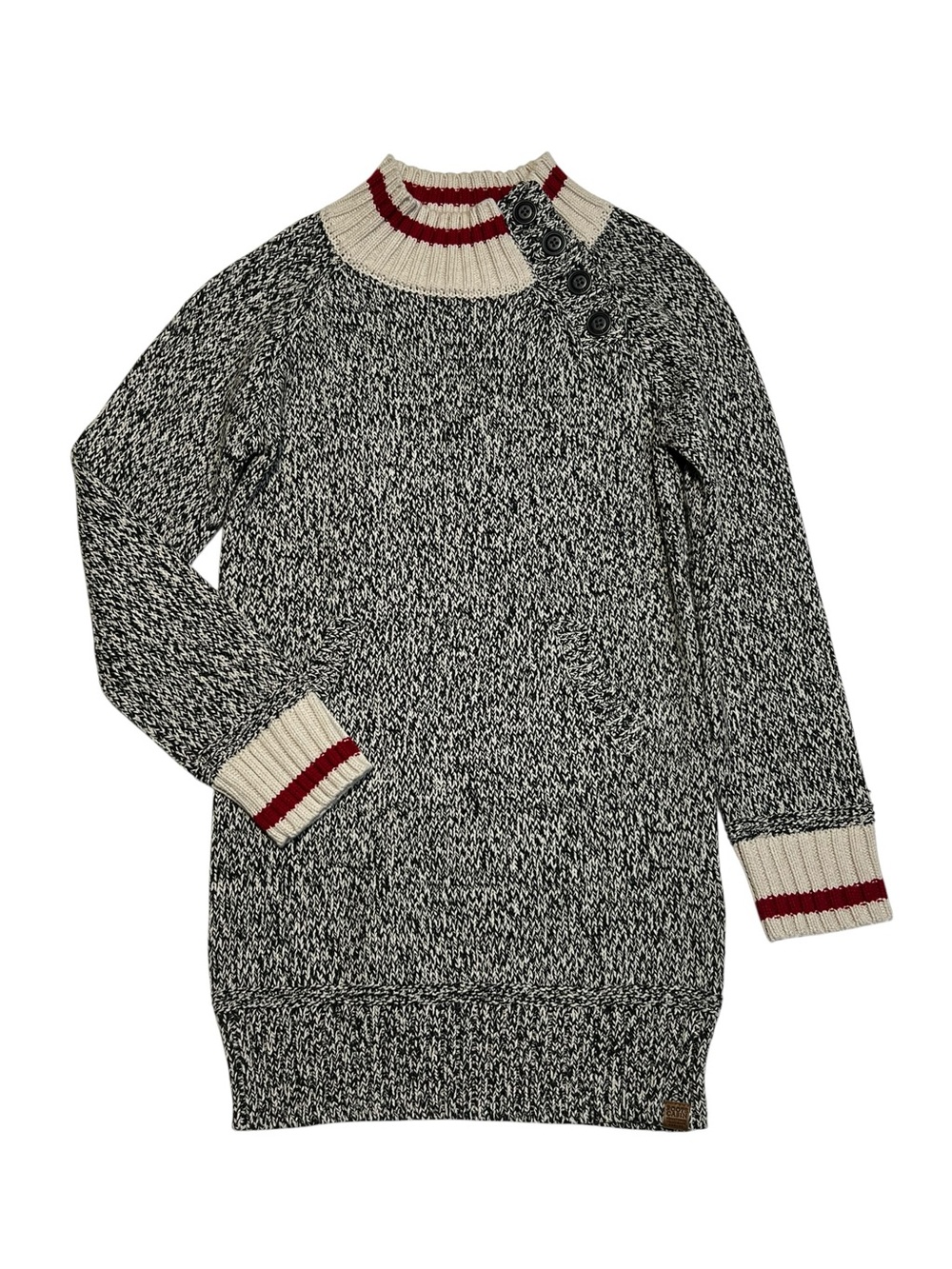 Roots Cabin Black and‎ Cream Marled Knit Garment